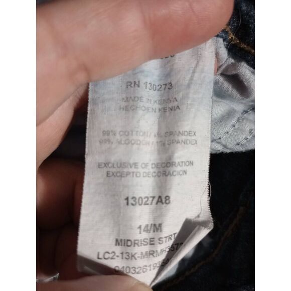 Dark Wash Bootcut Jeans Womens Denim Pants Casual‎ Everyday Comfort - Picture 6 of 8